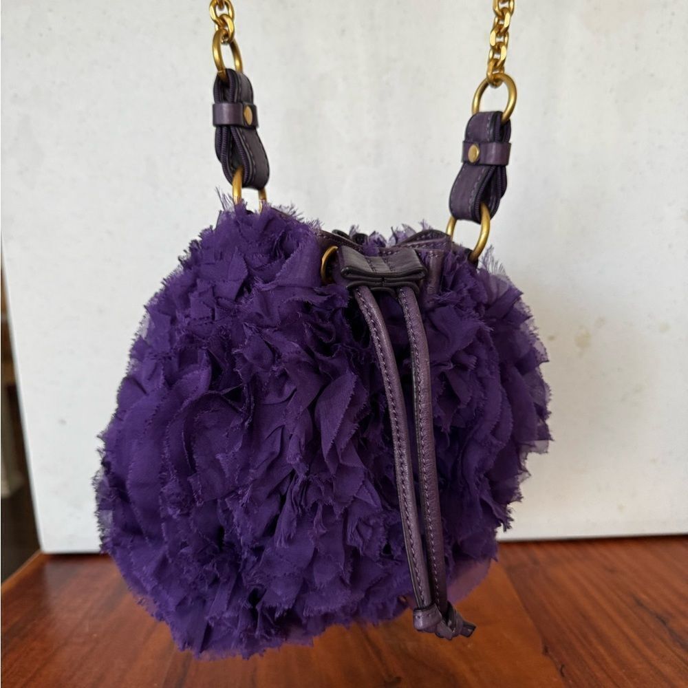JUICY COUTURE Pouchette Purple Chiffon Bag